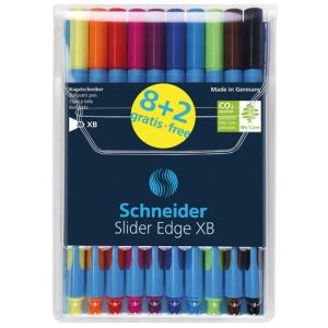 Balpen Schneider Slider Edge XB Etui 8stuks + 2 GRATIS