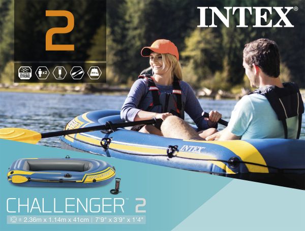 Roeiboot set  CHALLENGER 2 (236x114x41cm)  - blauw - Afbeelding 5