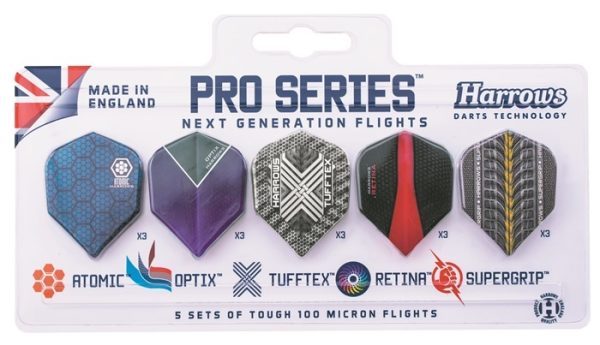 Pro Series Set of 100 micron flights - 5x3stuks