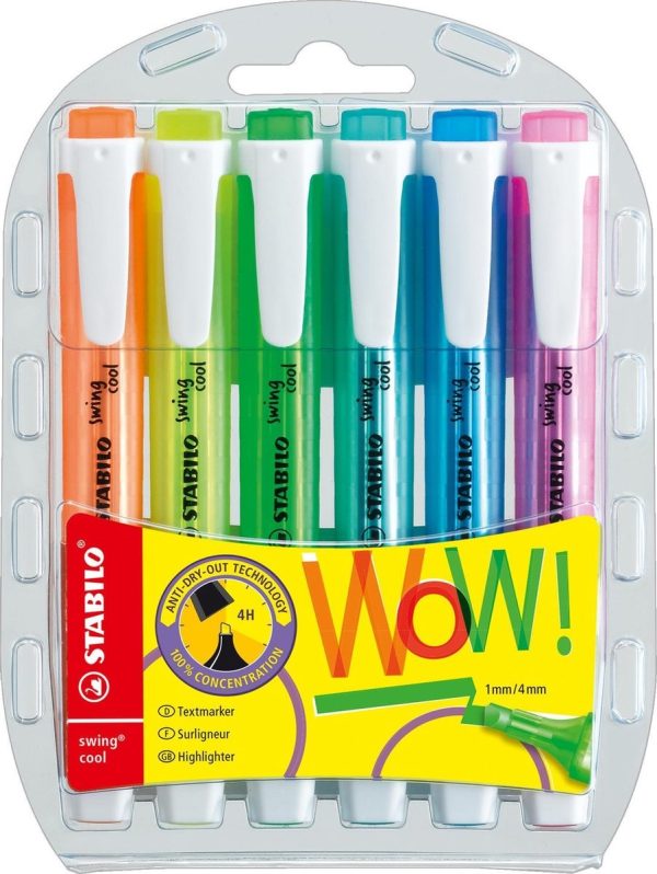 Stabilo Swing Cool - Etui 6stuks fluo