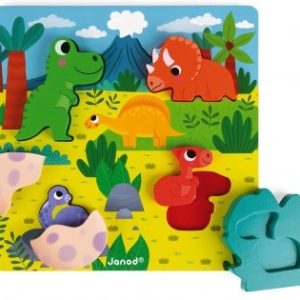 Puzzel (hout) Hide & Seek – Dino