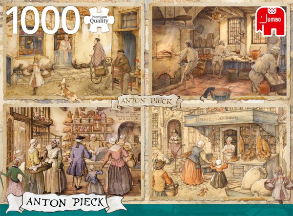 Puzzel (1000stuks) - Anton Pieck - Bakkers uit de 19e eeuw - Afbeelding 4