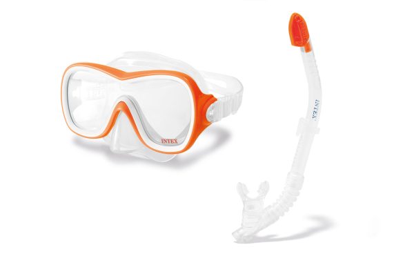 SPORT Duikbril + Snorkel "Wave Rider" - oranje - Afbeelding 2