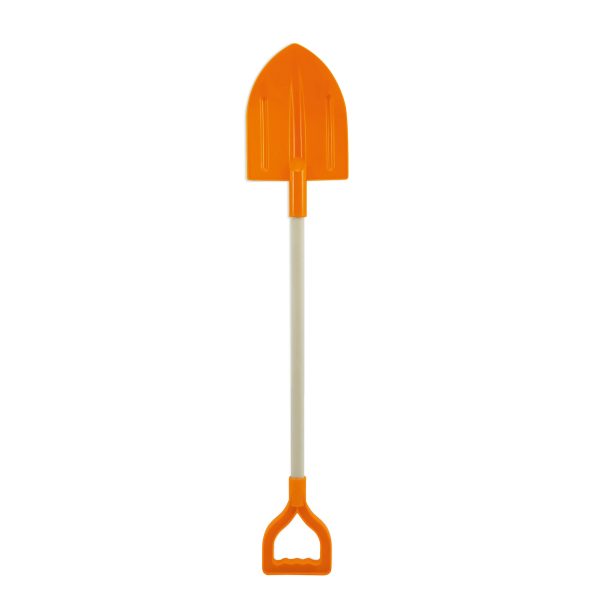 Schop (plastic) met houten steel - 73cm - Blauw OF rood OF oranje - Afbeelding 3
