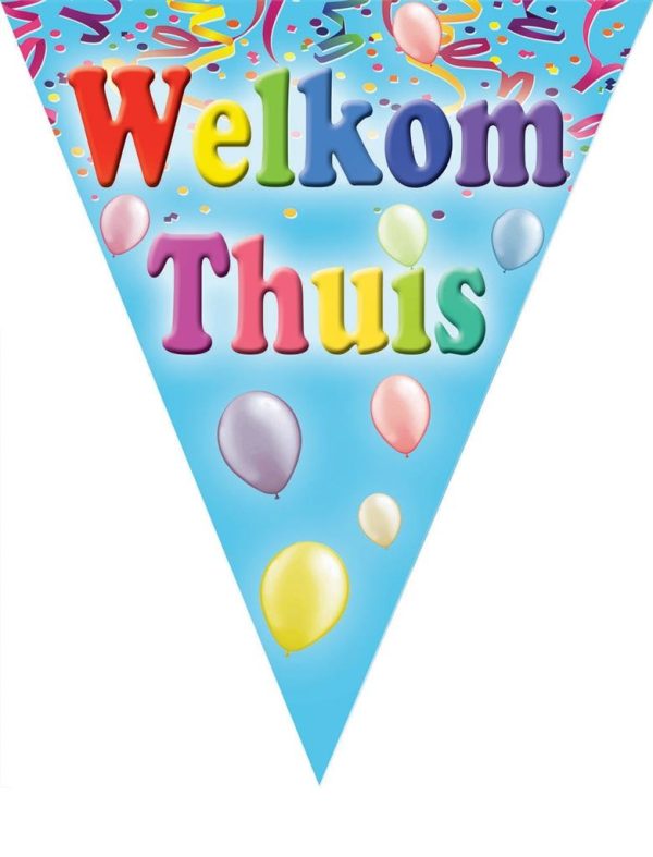 Vlaggenlijn "Welkom Thuis" - 5m/10vlaggen