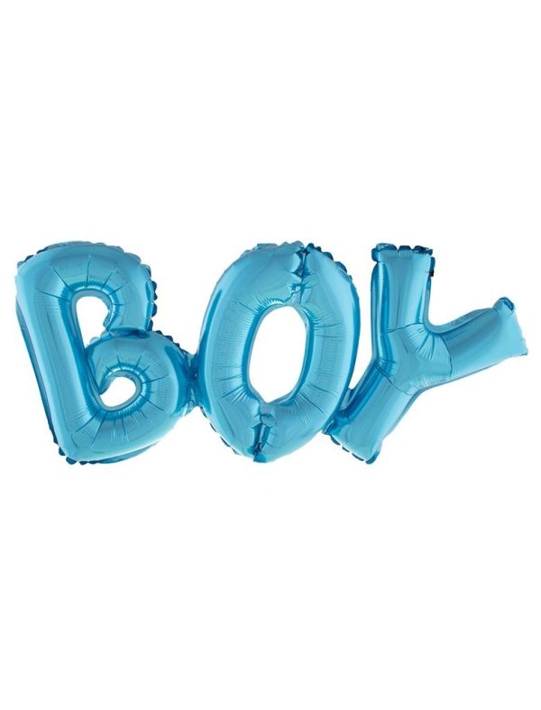 Ballonset (folie) - Letters BOY - blauw