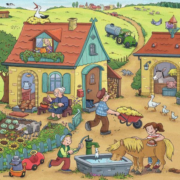 Puzzel (3x49stuks) - Op de boerderij - Afbeelding 2