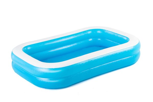 Familiezwembad (262x175x51cm) - blauw/wit