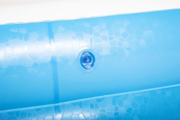 Familiezwembad (262x175x51cm) - blauw/wit - Afbeelding 3