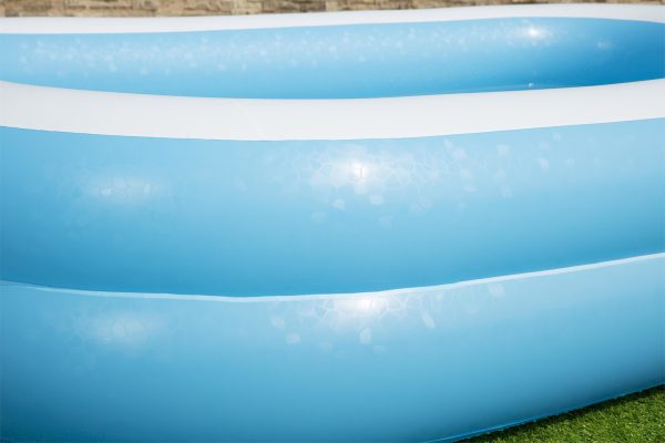 Familiezwembad (262x175x51cm) - blauw/wit - Afbeelding 4