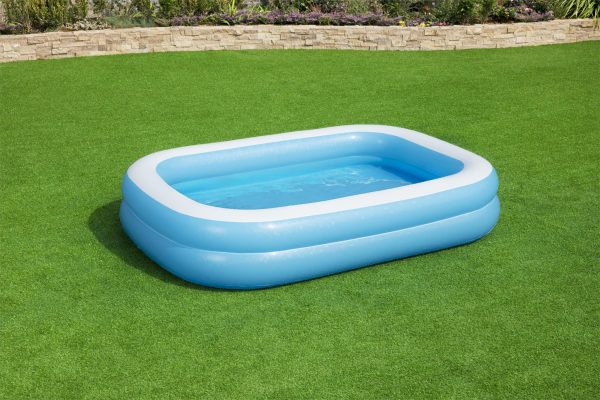 Familiezwembad (262x175x51cm) - blauw/wit - Afbeelding 5