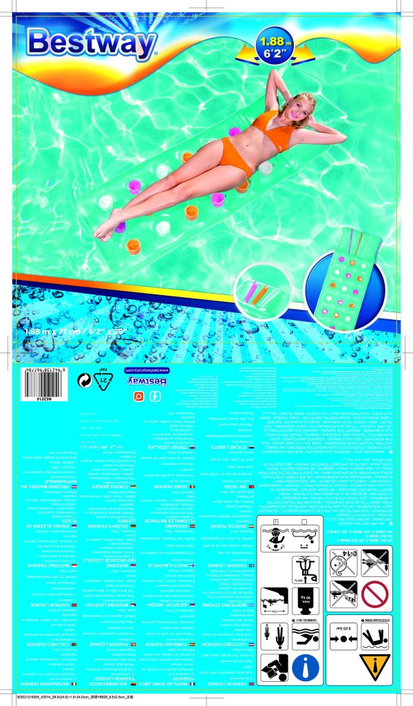 Luchtmatras (188x71cm) - FASHION - 1 exemplaar - Afbeelding 10