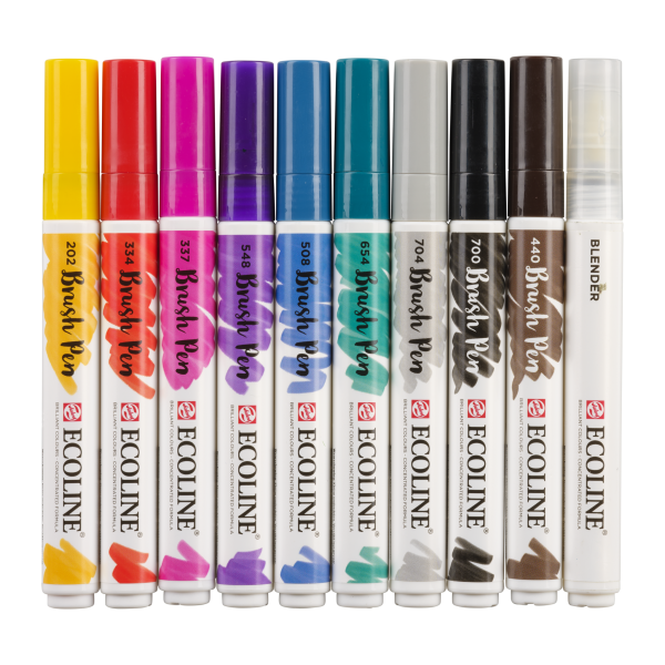 Talens Ecoline Brushpen HANDLETTERING - 10stuks - Afbeelding 3