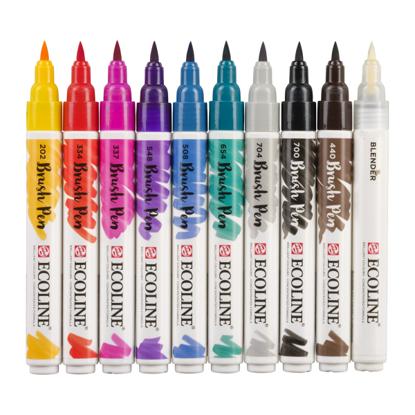 Talens Ecoline Brushpen HANDLETTERING - 10stuks - Afbeelding 4