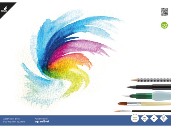 Aquarelpapier A3 (420x297mm) 300gr/16vel - roomwit