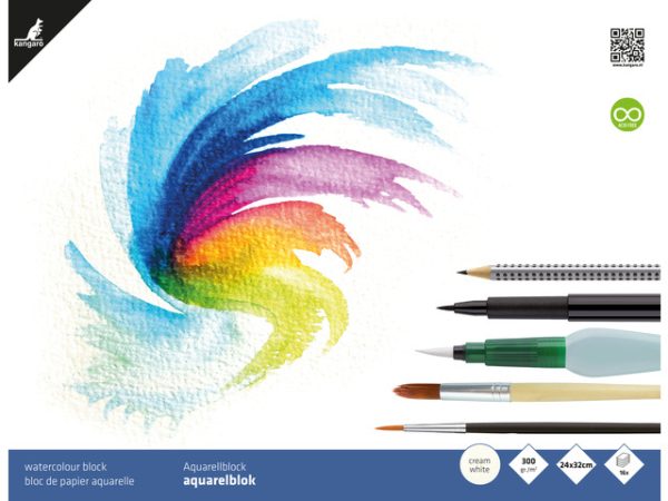 Aquarelpapier (320x240mm) 300gr/16vel - roomwit