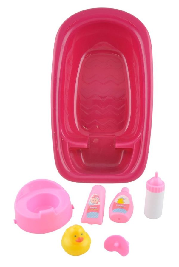 Poppenbad met eendje en accessoires (6stuks) - Afbeelding 2
