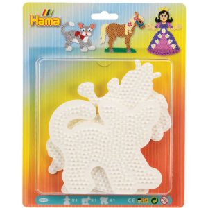 Hama Strijkkralen grondplaat – 3stuks (prinses/paard/kat)