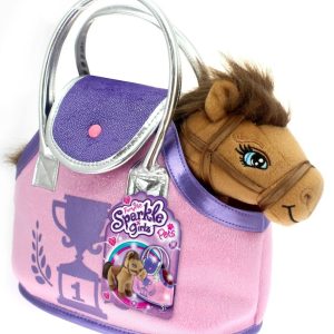 Bruine pony in tasje