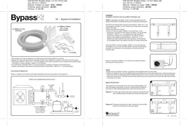 Kokido Bypass Valve Set (2 x 3-Way Valves + 2 x 3Ft Hoses) - Afbeelding 3