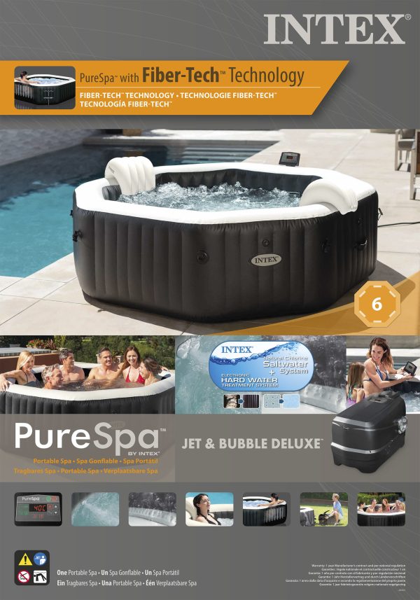Intex Spa Bubble Set 6 pers. Carbone 218x71 - Afbeelding 4