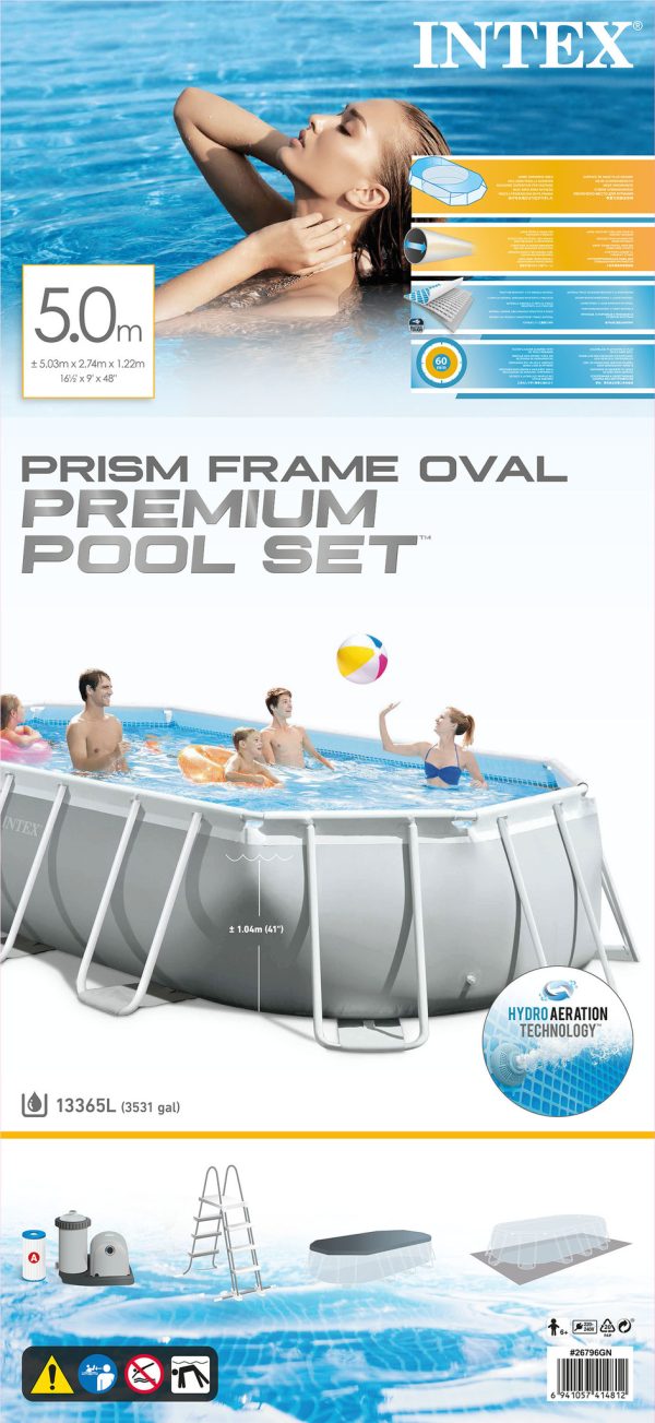 Intex Ovaal Frame Pool 503x274x122cm - Afbeelding 7