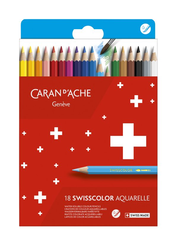 Caran d'Ache Swisscolor Kleurpotlood Aquarel - 18stuks in karton etui