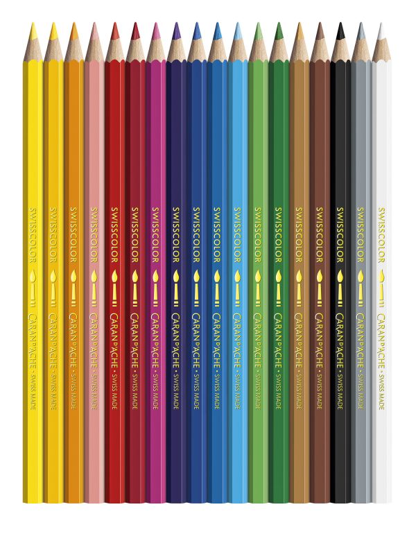 Caran d'Ache Swisscolor Kleurpotlood Aquarel - 18stuks in karton etui - Afbeelding 3