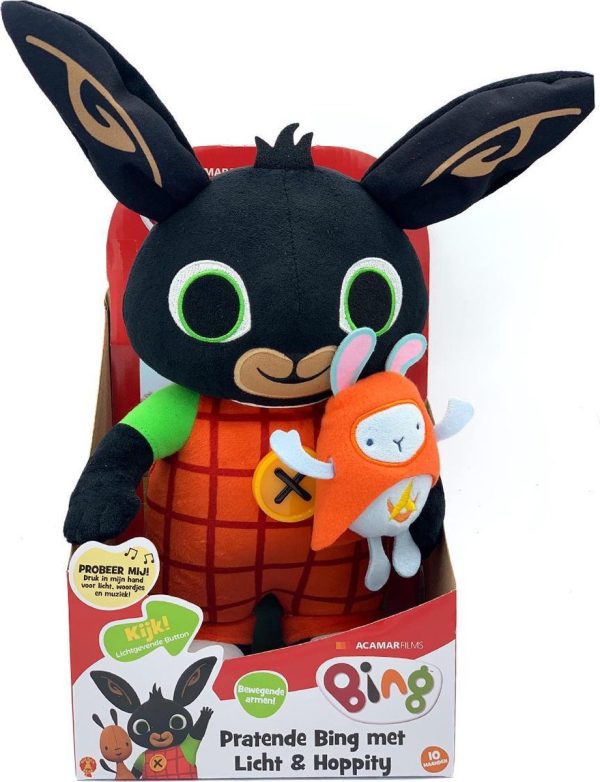 Pratende Bing met licht & hoppity - 37cm - Afbeelding 5