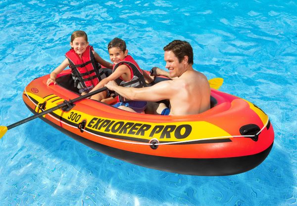 Roeiboot set EXPLORER PRO 300 (244x117x36cm) - oranje - Afbeelding 2