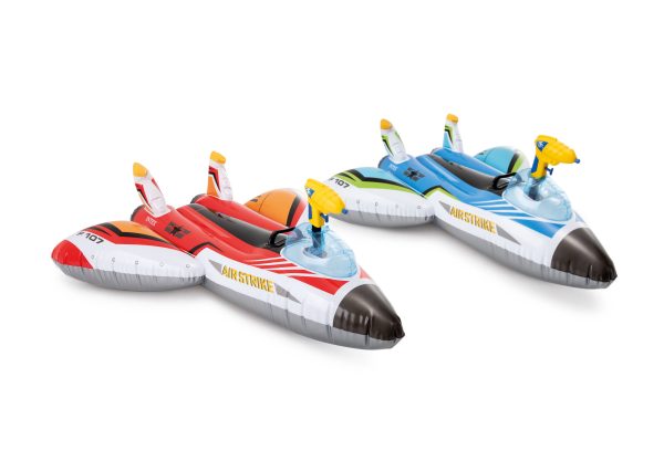 Ride-on (117x117cm) - VLIEGTUIG met waterpistool (blauw OF rood) - Afbeelding 2