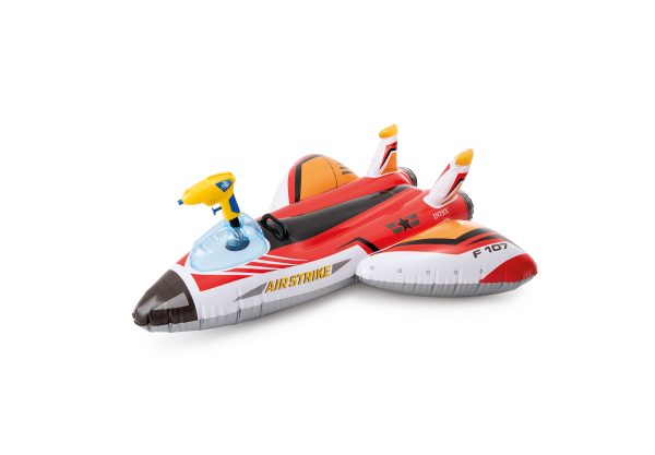 Ride-on (117x117cm) - VLIEGTUIG met waterpistool (blauw OF rood) - Afbeelding 3