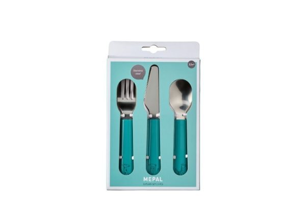 Kinderbestekset mio (3-delig) - Deep turquoise - Afbeelding 2