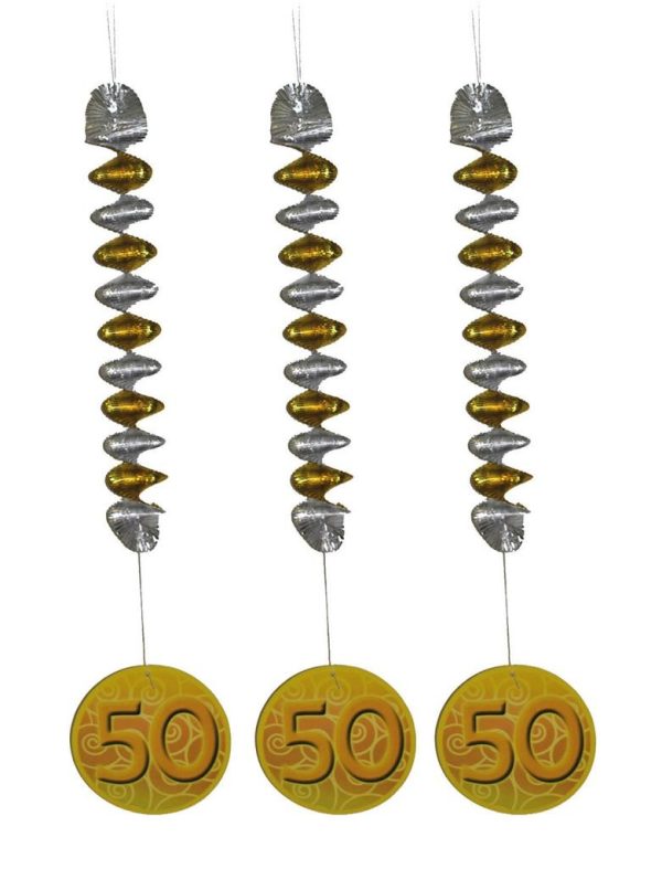 3 Spiraalhangers gouden jubileum