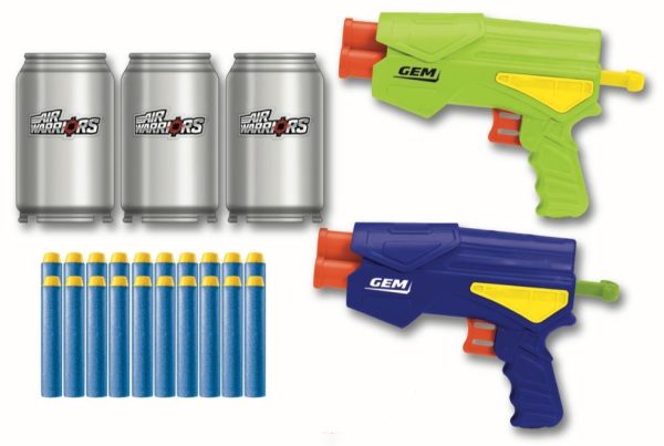 Air Warriors - Gem (2-pack) met 3 blikken en 20 lange afstand pijltjes - Afbeelding 2