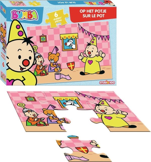 Bumba - Puzzel "Op het potje" - 6stuks