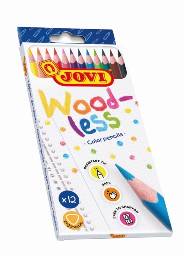 JOVI Kleurpotlood Woodless (driehoekig) - Etui (karton) 12stuks