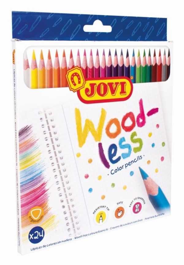 JOVI Kleurpotlood Woodless (driehoekig) - Etui (karton) 24stuks