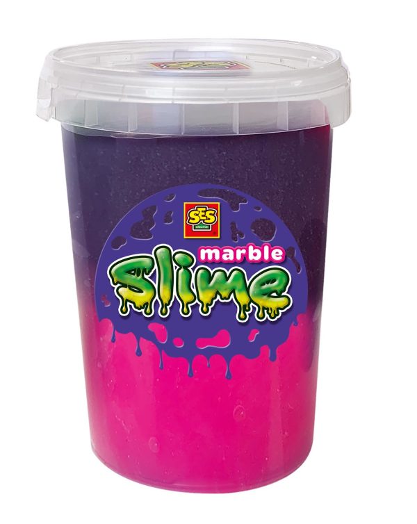 SES Creative - Marble Slime 200gr - roze en paars