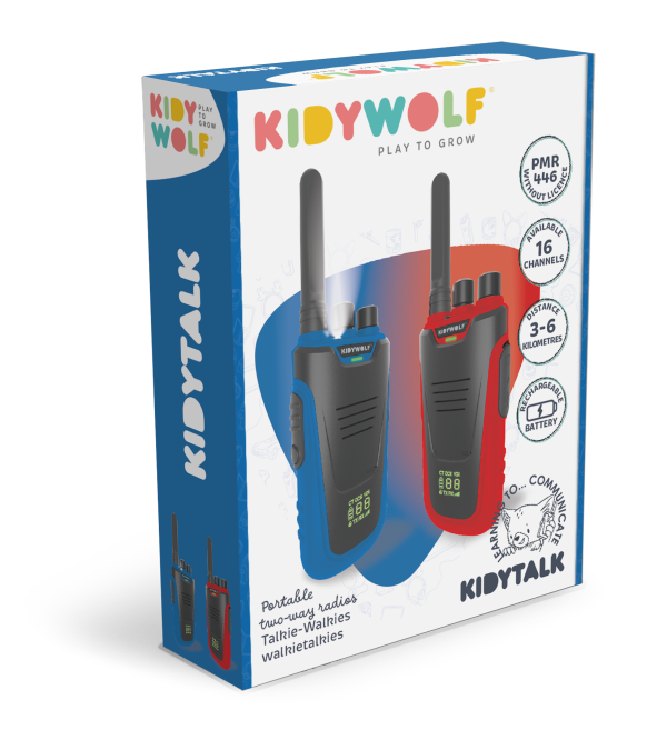Kidytalk Walkie Talkie - blauw/rood