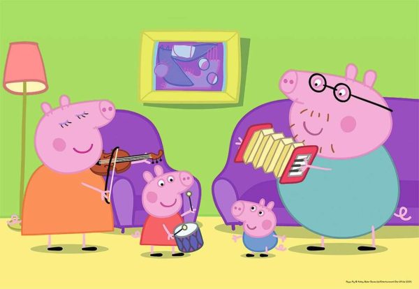 Puzzel (2x12stuks) - Peppa Pig - Thuis bij Peppa Pig - Afbeelding 2