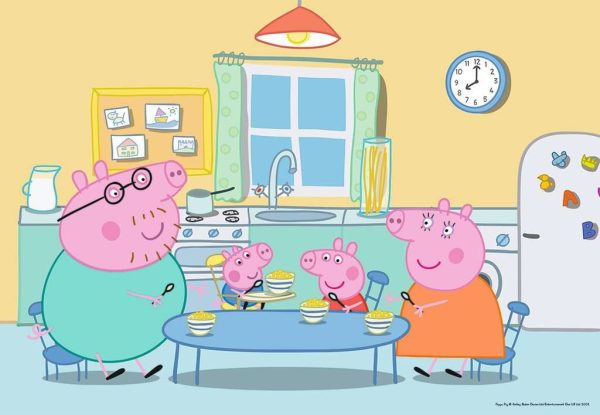 Puzzel (2x12stuks) - Peppa Pig - Thuis bij Peppa Pig - Afbeelding 3