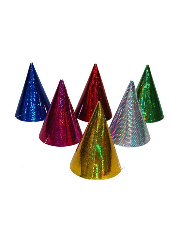 Partyhoedjes glitter - 6stuks