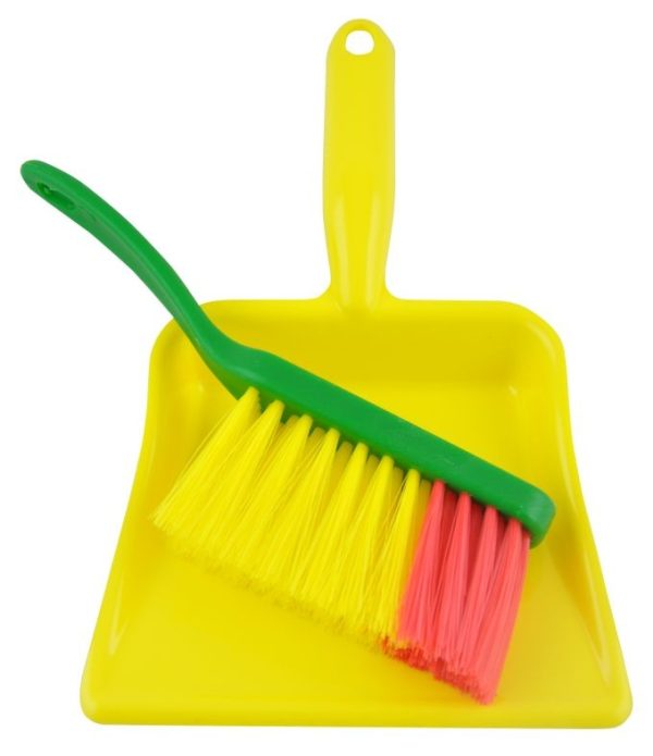Borstel met vuilblik