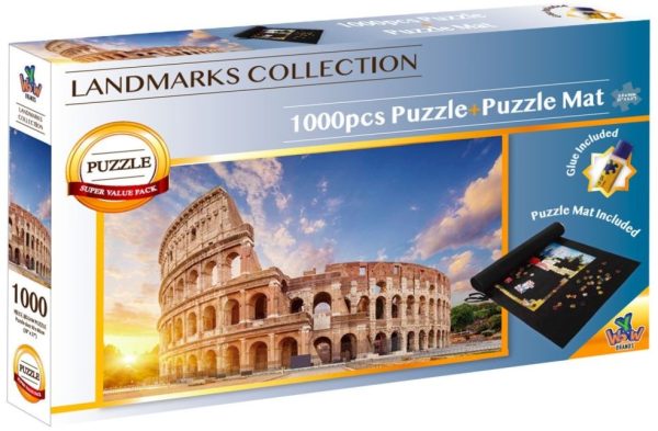 Superpack puzzel (1000stuks) + lijm en mat - Colloseum