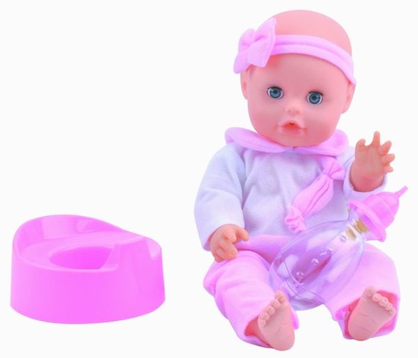 Bambolina Amore Babypop (33cm) met potje en drinkfles - Afbeelding 2