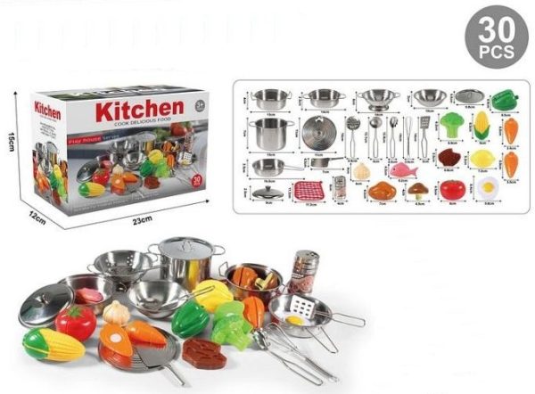 Metalen pottenset - 30 delig