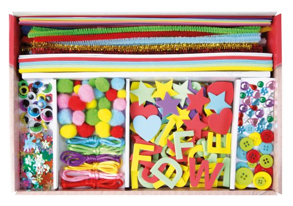 Creatief Knutselkoffer (roze) - 400stuks