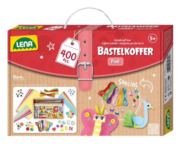 Creatief Knutselkoffer (roze) - 400stuks - Afbeelding 2