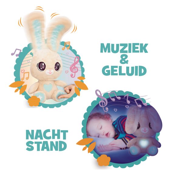 PeekaPets Bunny (pluche) - 30cm (beige) - Afbeelding 3